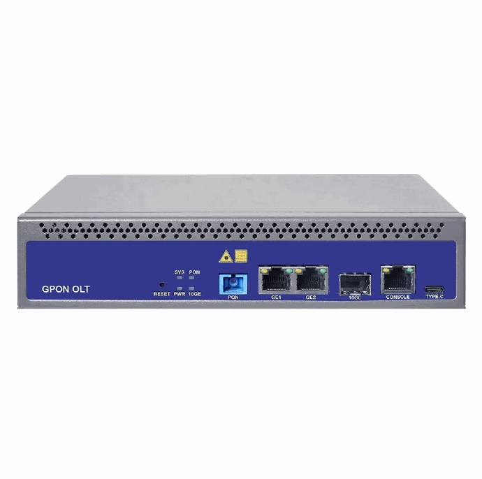 Next Access GPON Single Port OLT with 2 x GE and 1 x 10Gbps SFP+ ports