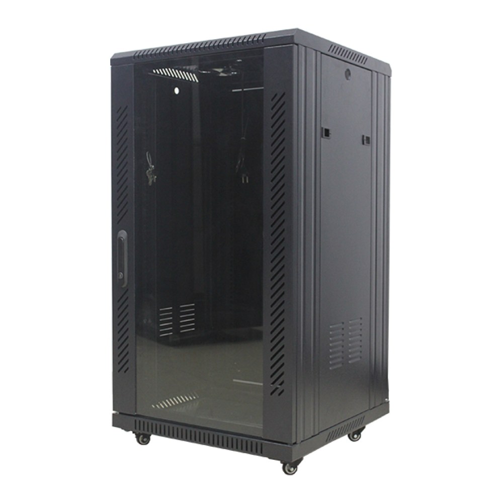 [SMIC-RK-0024] 19" floor-standing cabinet, flat-pack, 500 kg load