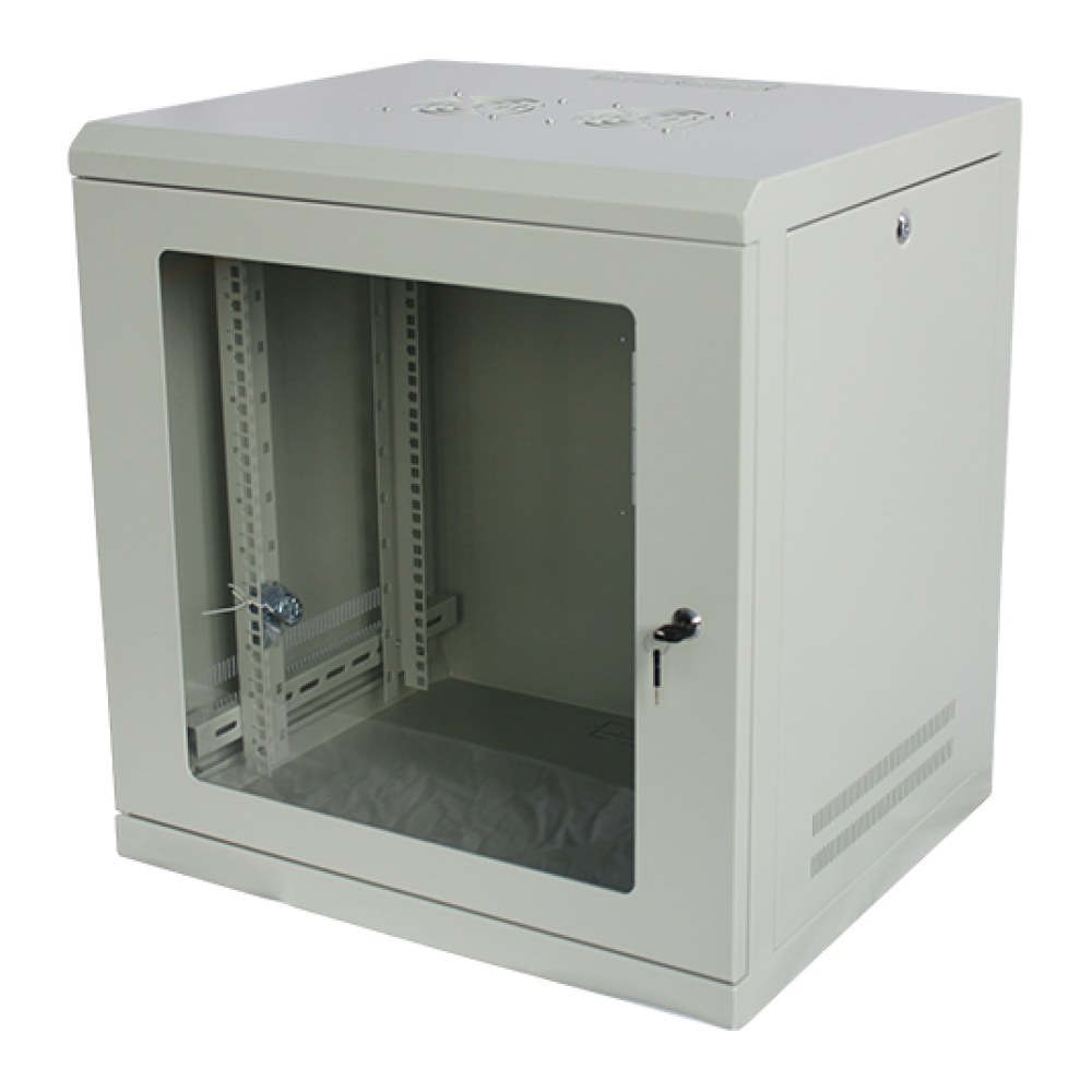 [SMIC-RK-0050] 19" wall-mount cabinet, glass door, single section, 600 wide