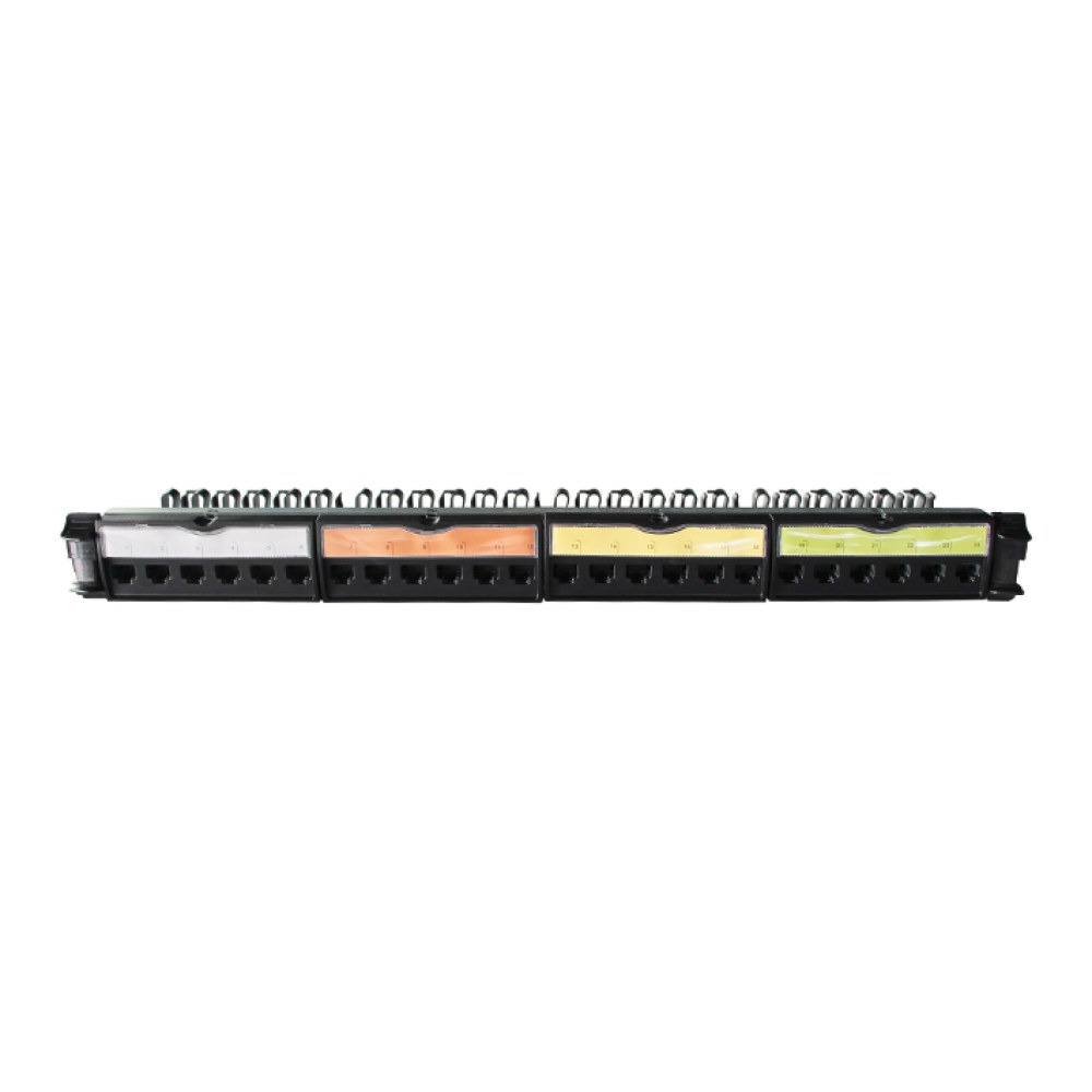 [SMIC-PP-0005] Cat6 UTP patch panel, 24 port, tool-free, coloured