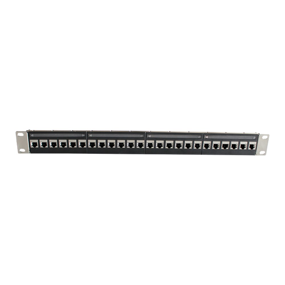 [SMIC-PP-0006] Cat6 FTP patch panel, 24 port, keystone jacks