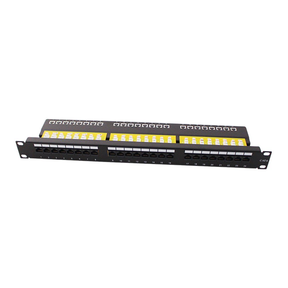 [SMIC-PP-0009] Cat6 UTP patch panel, 24 port, vertical termination
