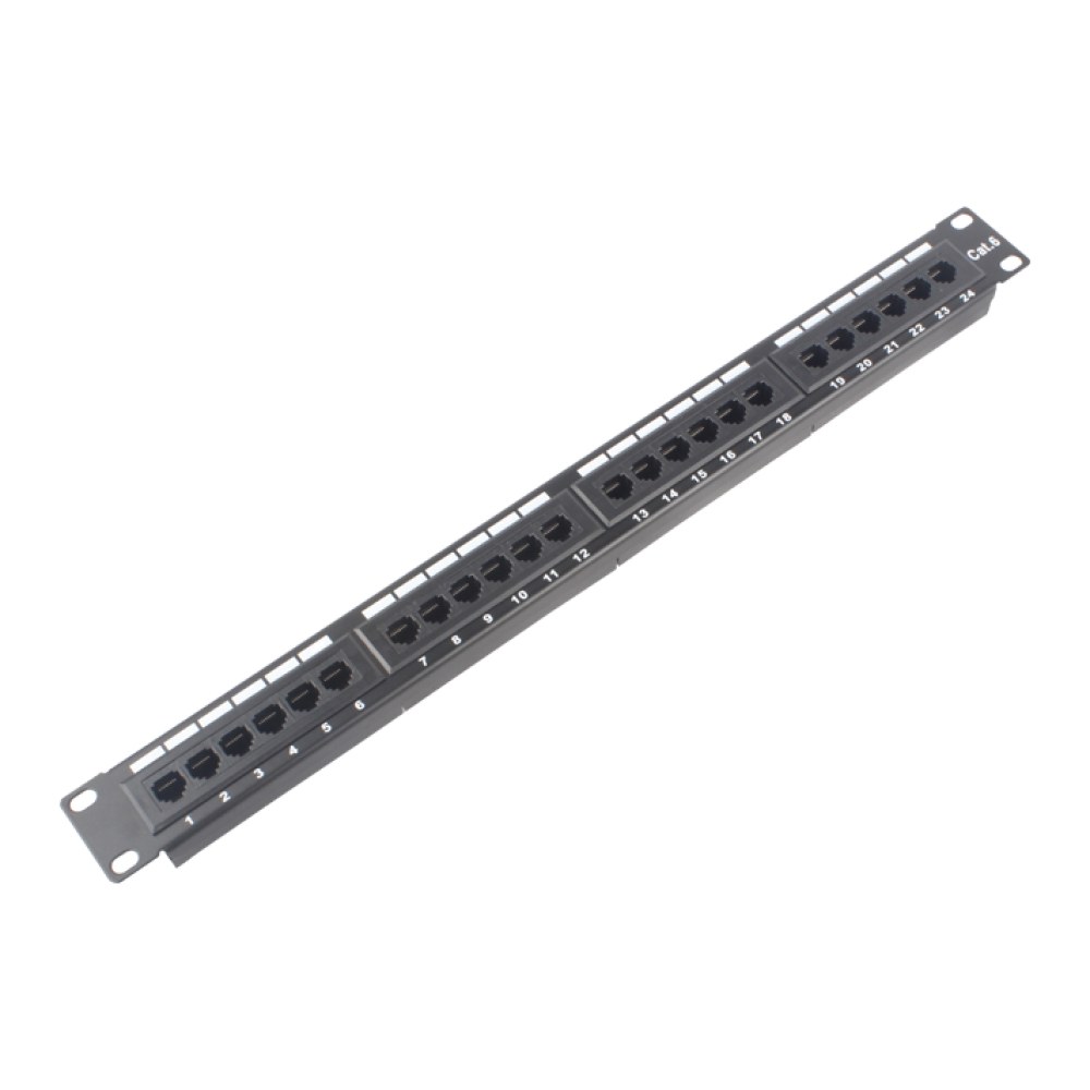 [SMIC-PP-0013] Cat5e/Cat6 UTP patch panel, 24 port, 110 punch-down