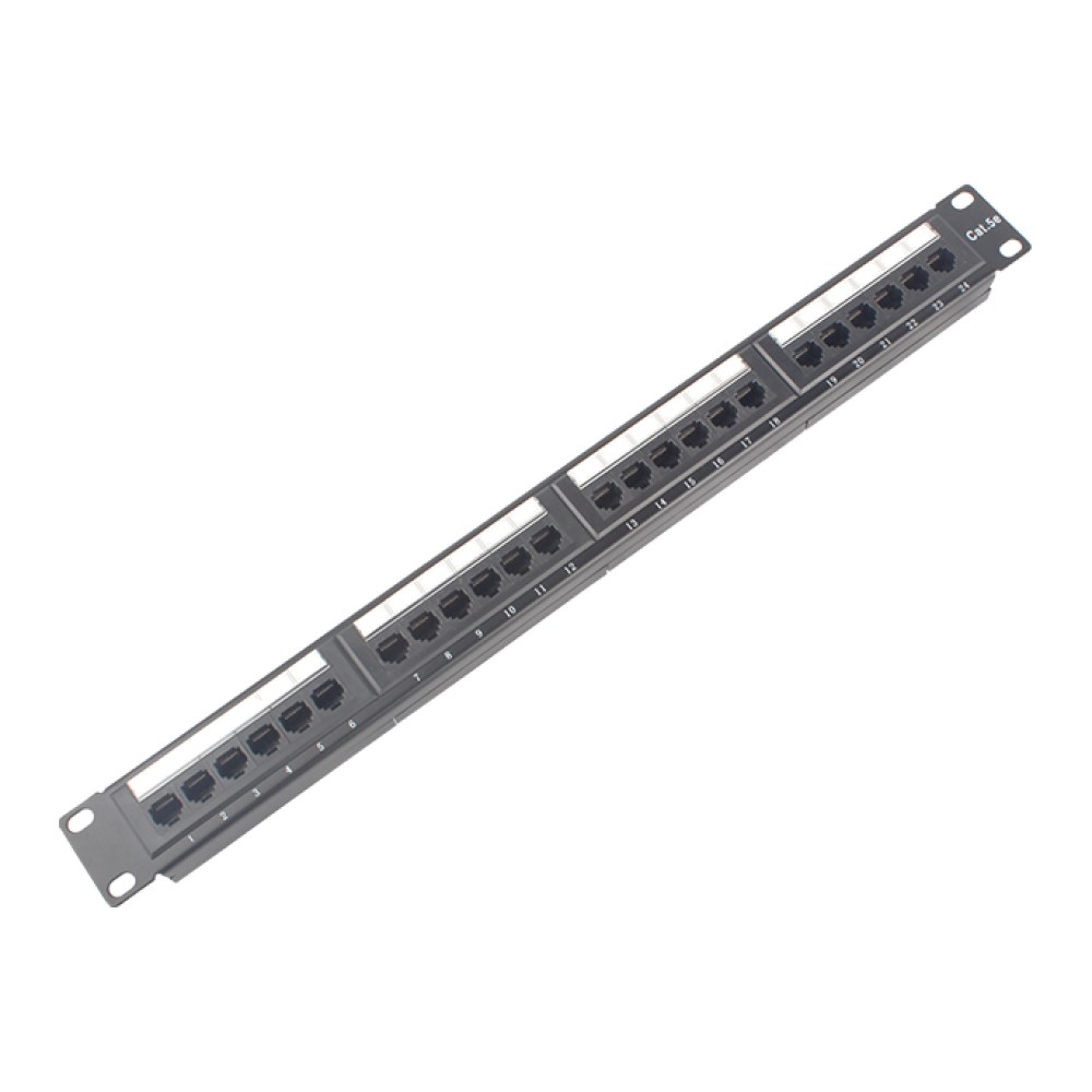 [SMIC-PP-0015] Cat5e/Cat6 UTP patch panel, 24 port, 110 punch-down, numbered ports