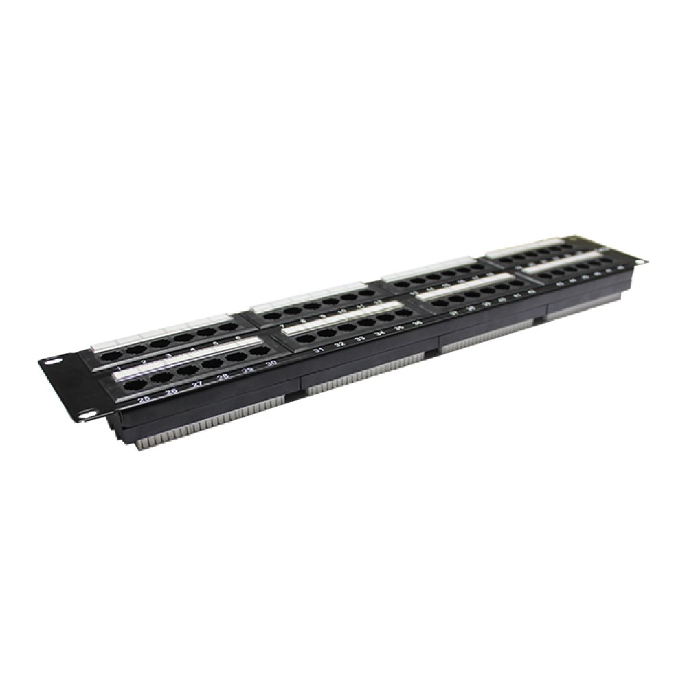 [SMIC-PP-0016] Cat5e/Cat6 UTP patch panel, 48 port, numbered ports