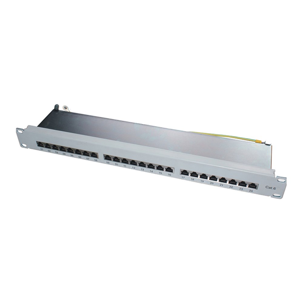 [SMIC-PP-0020] Cat6 STP patch panel, 24 port, horizontal termination