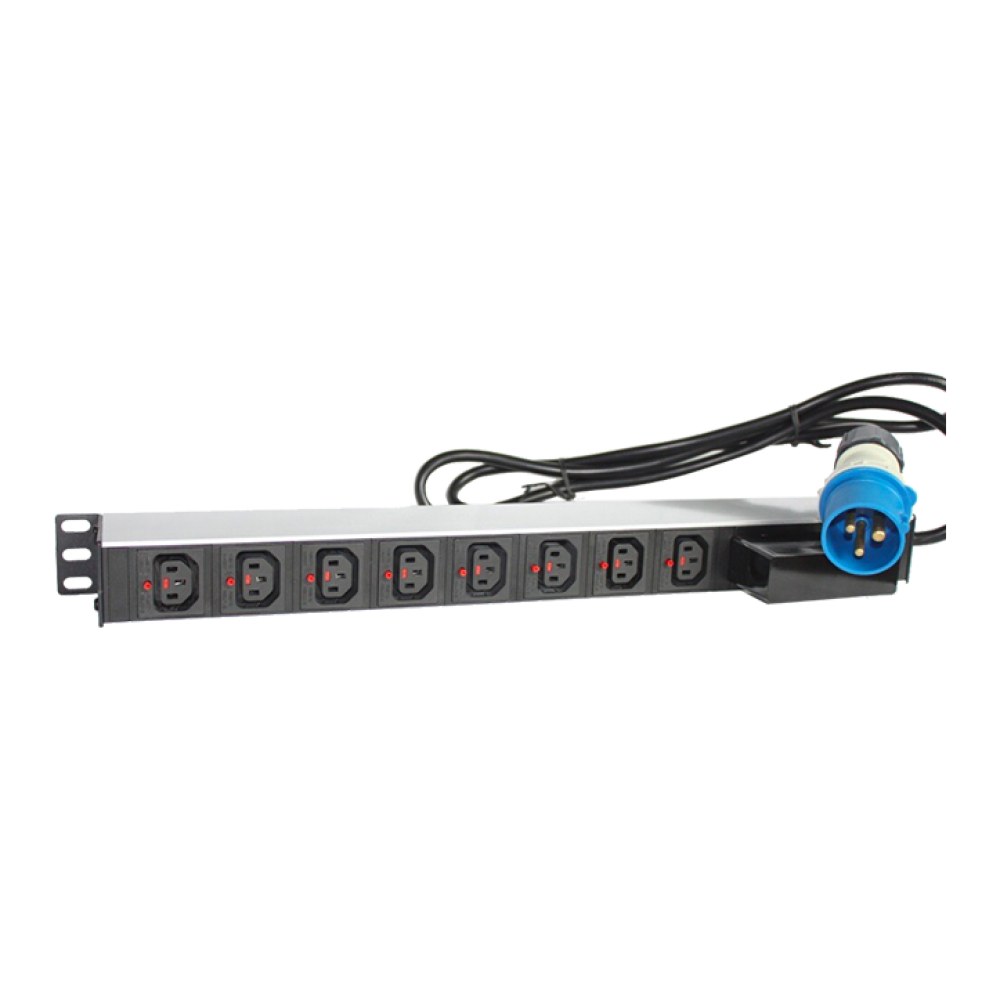 [SMIC-PD-0010] Rack PDU, vertical, 8 x C13 locking, IEC 60309 plug