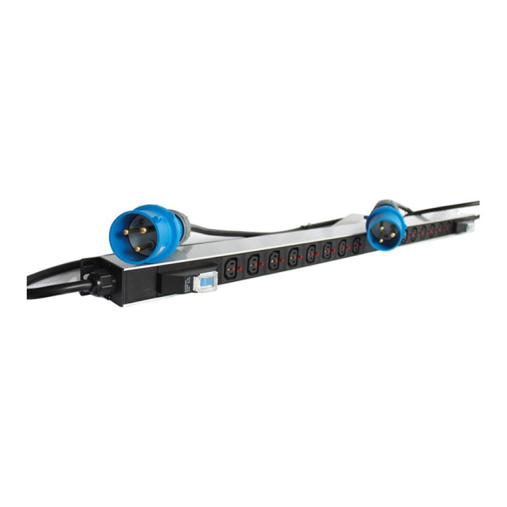 [SMIC-PD-0012] Rack PDU, 2 x 8 C13, IEC 60309 plug