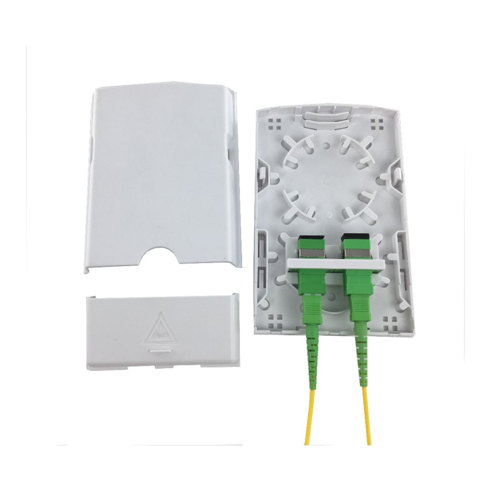 [SMIC-FE-0067] Fibre wall outlet, 2 port, hinged cover