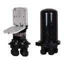 Dome splice closure, mechanical seal, slide-in trays, underground/wall