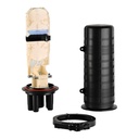 Dome splice closure, heat-shrink seal, oval port, style B