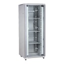 19" floor-standing fibre cabinet, mesh doors
