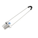 Figure-8 cable anchor clamp, long bail