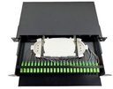 24 Port Slide-Out Rack Mount Fibre Enclosure, Loaded with SC/APC Adapters and pigtails
