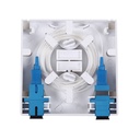 2 Fibre Wall Outlet FTTH with SC/APC Adapters and SC/APC Pigtails