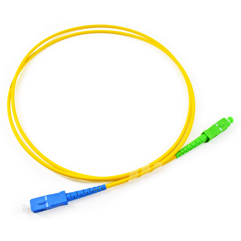 1m (3ft) SC/APC to LC/UPC Simplex OS2 Single Mode PVC 2.0mm Fibre Optic Patch Cable