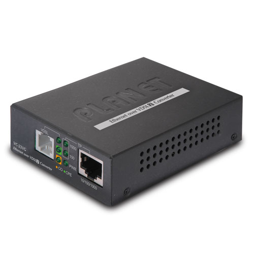 VDSL2 to Ethernet Converter, 1-Port RJ45 10/100/10000T