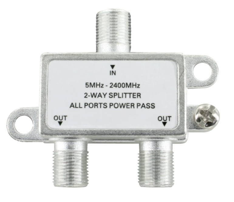 2 way Splitter With F Connector Outlets