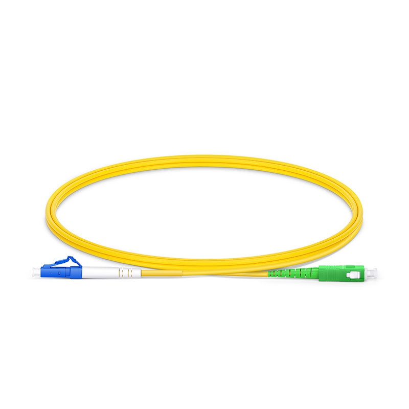 1m (3ft) SC/APC to LC/UPC Simplex OS2 Single Mode PVC 2.0mm Fibre Optic Patch Cable