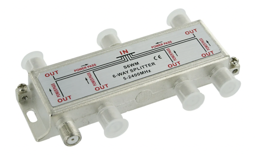 [DSU6] 6 way Splitter With F Connector Outlets