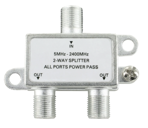 [SPLIT2] 2 way Splitter With F Connector Outlets